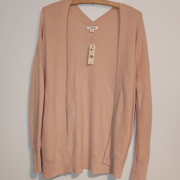 NWT Garage blush pink knit cardigan with pockets - Picture 1 of 4